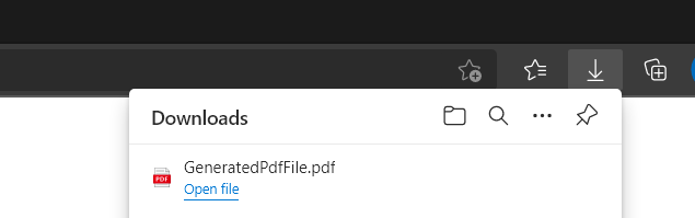 File downloaded as PDF