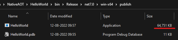PublishSingleFile + SelfContaied